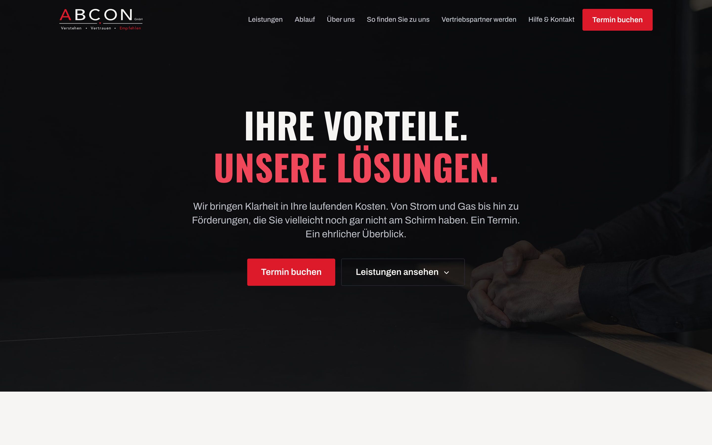 Startseite von ab-con.at auf Desktop und Handy