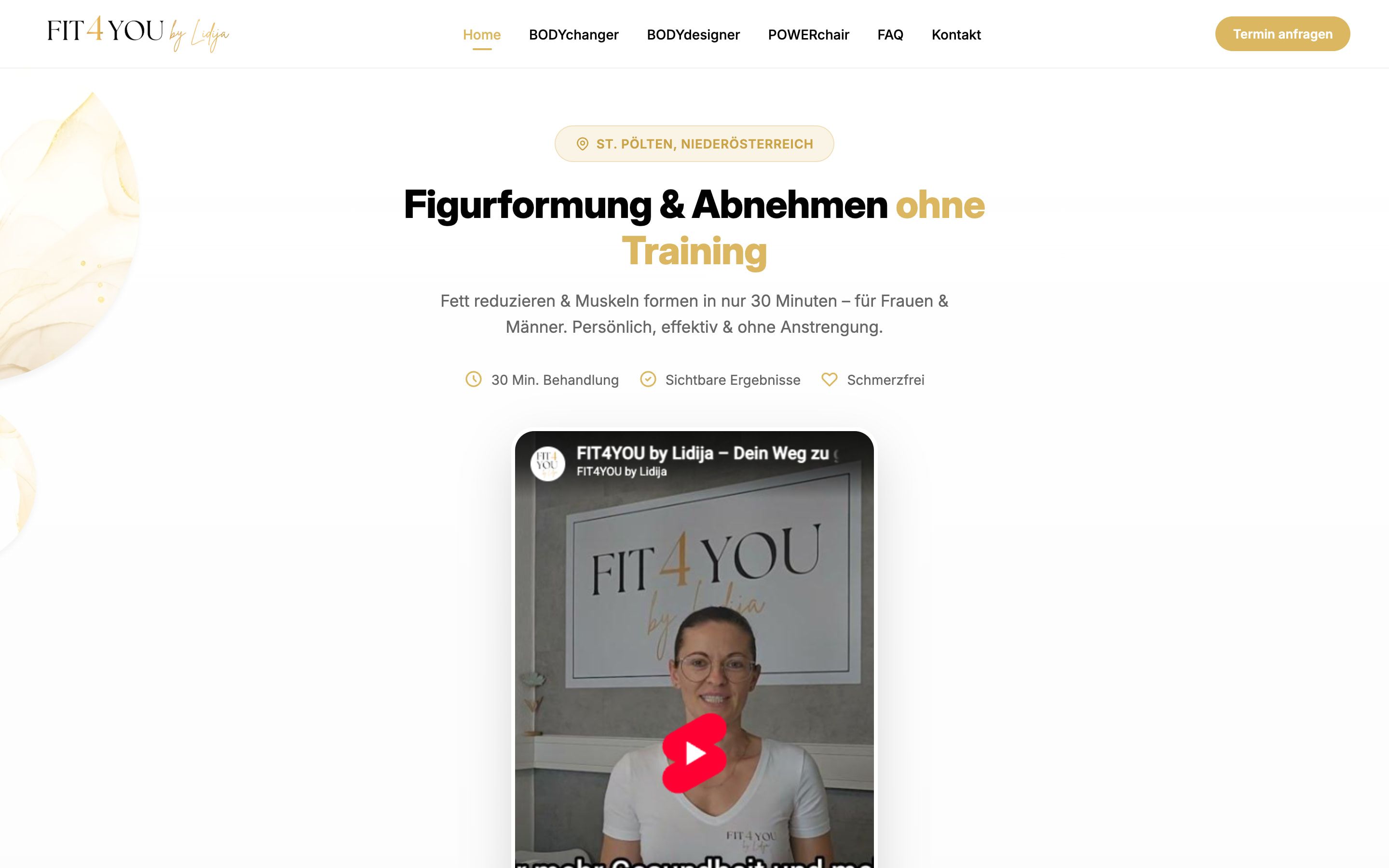 Startseite von fit4you.studio auf Desktop und Handy