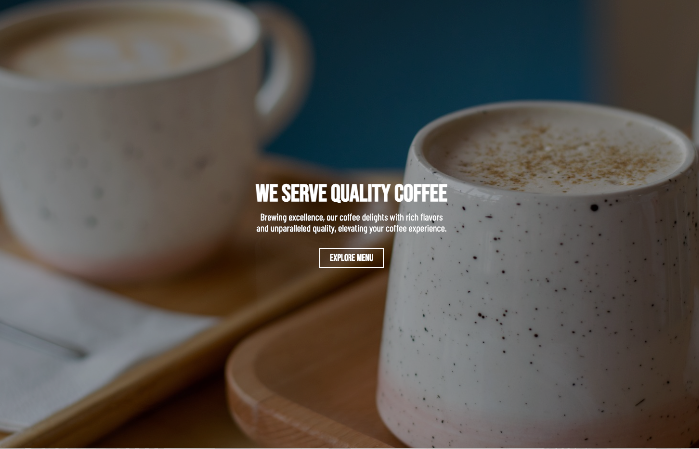 Image of a coffeeshop website